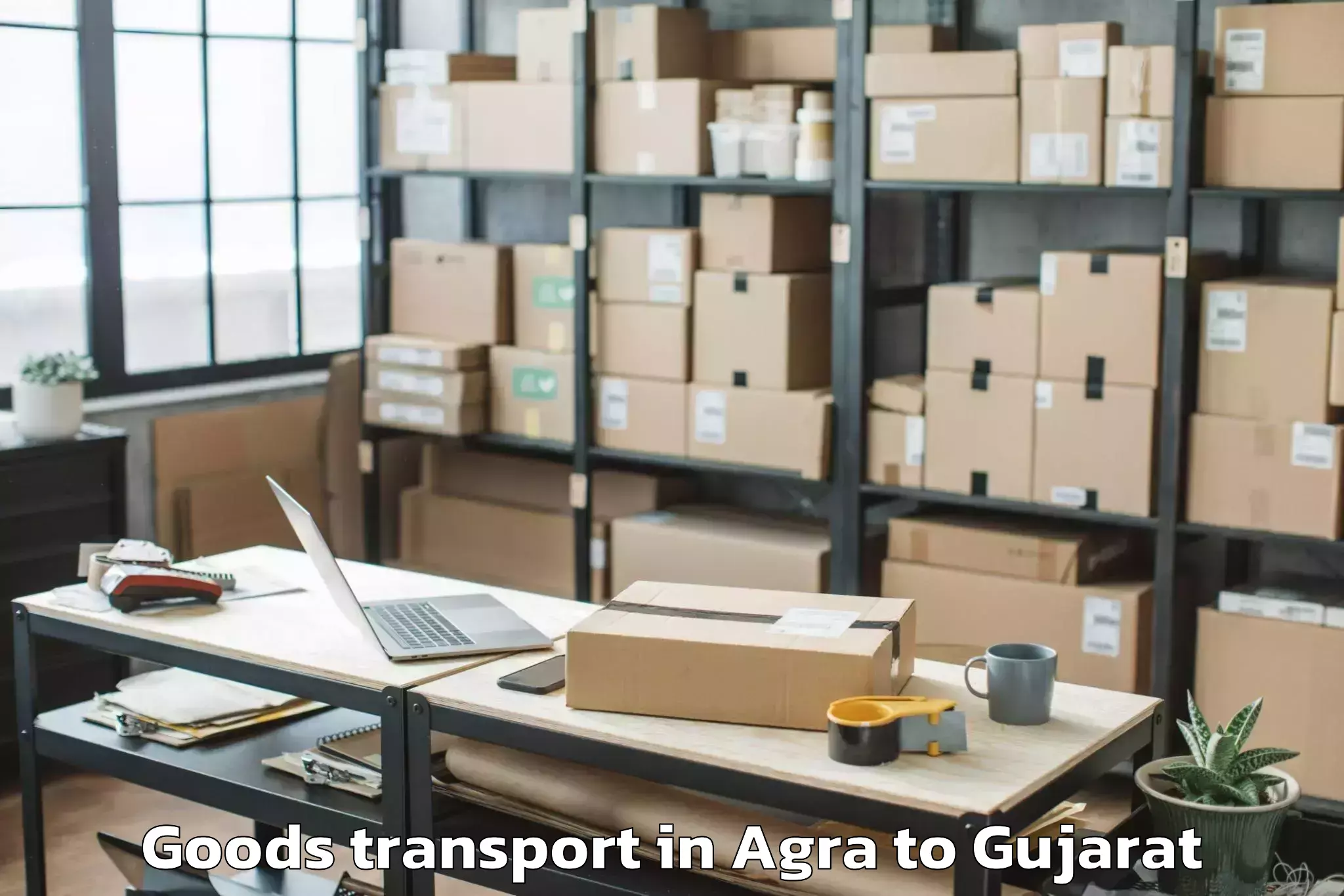 Book Agra to Navrangpura Goods Transport Online